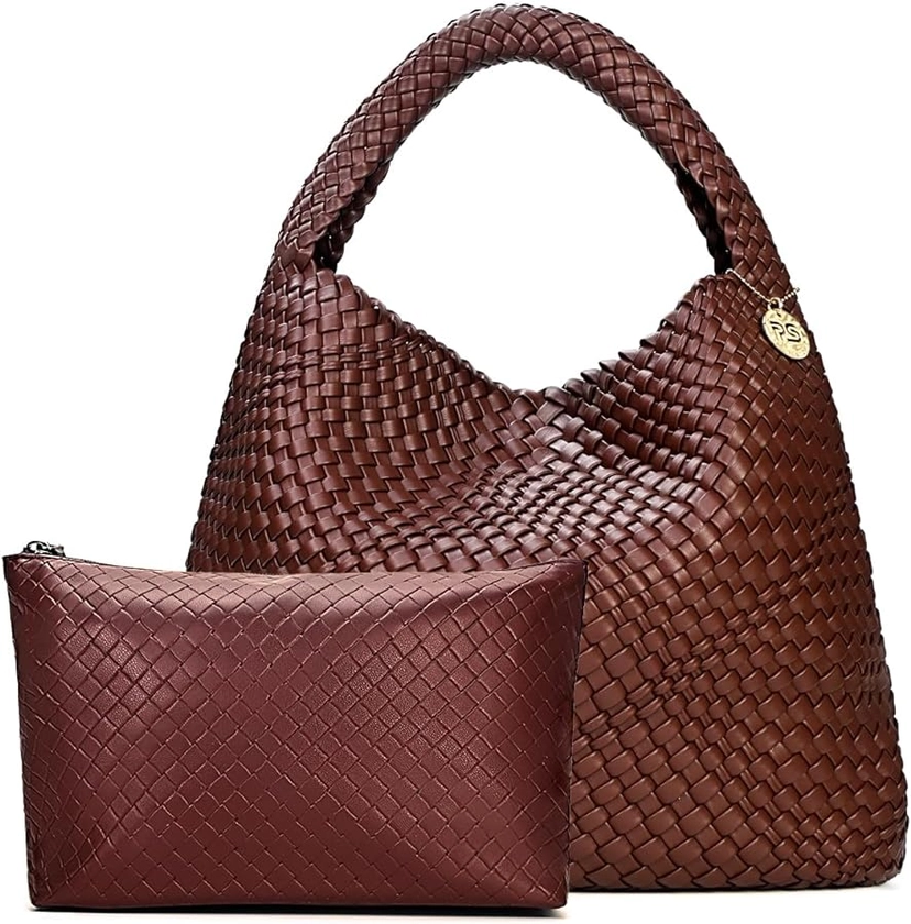 Amazon.com: PS PETITE SIMONE Woven Tote Bag for Women Large Woven Purse Woven Leather Handbags Braided Purse Weave Purse Hazel : Clothing, Shoes & Jewelry