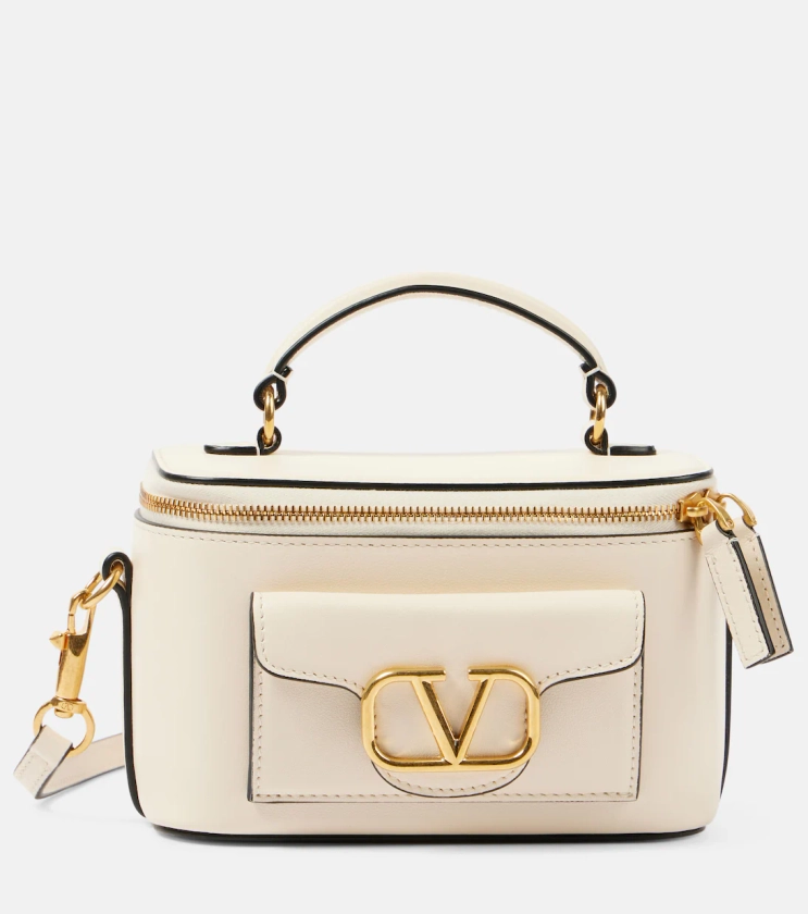 Locò Mini leather tote bag in white - Valentino Garavani | Mytheresa