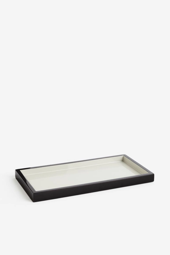 Rectangular lacquered tray - Black - Home All | H&M GB