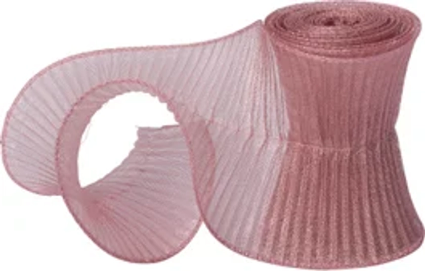 Intratuin kerst lint Krinkle roze 12 x 450 cm