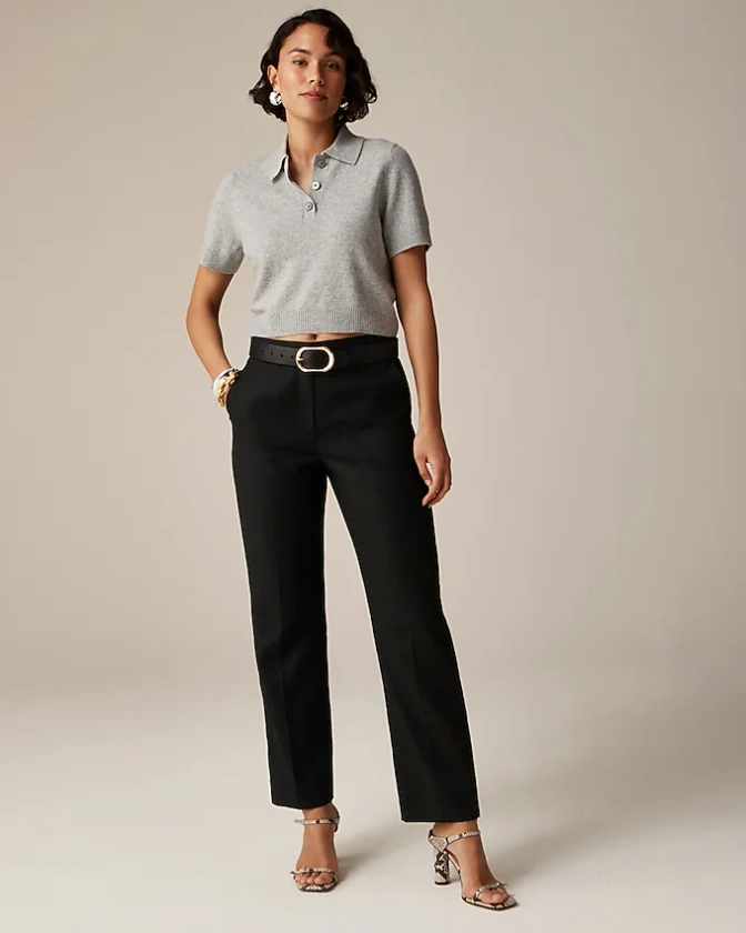 Kate straight-leg pant in stretch linen blend