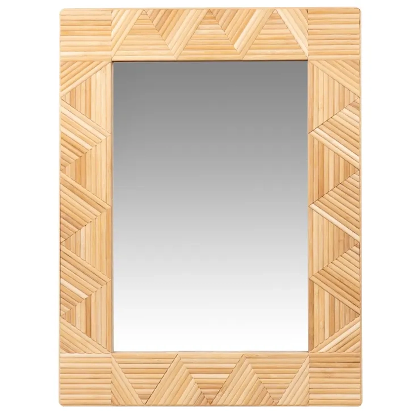 Miroir rectangulaire en rotin 45x60