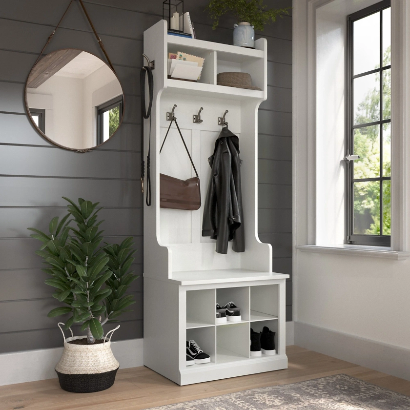 Kierra Hall Tree 24.5'' Wide with Bench and Shoe Storage