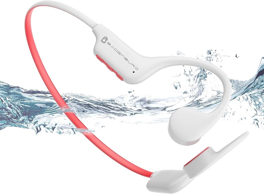 BADENBURG S3 Knochenschall Kopfhörer, Schwimmen Kopfhörer IP68 Wasserdicht,Bluetooth 5.3,Open Ear Sport Kopfhörer mit 32GB Speicher MP3,Perfekt zum Schwimmen,Laufen,Radfahren: Amazon.de: Elektronik & Foto