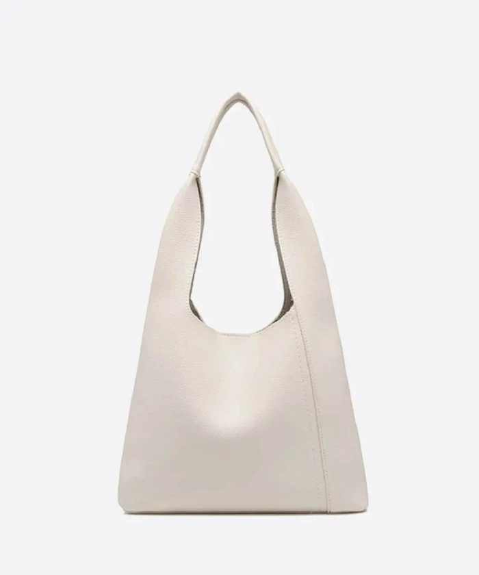 Lychee Grain Pure Color Shoulder Casual Minimalist Hobo Bags