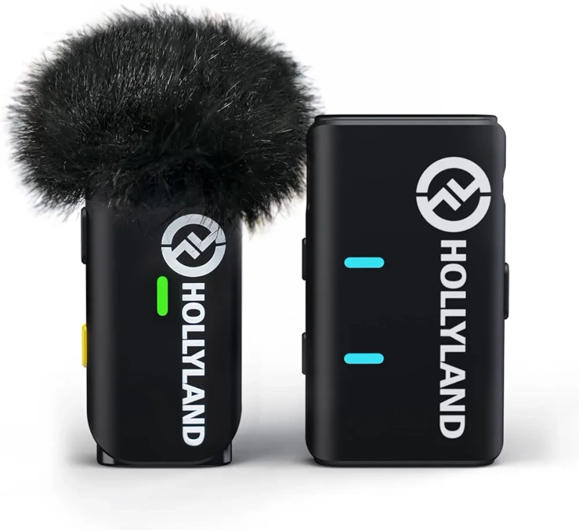 Hollyland Lark M1 Sistema di Microfoni Wireless Lavalier (1TX+1RX) 650ft 8h Direct USB-C Charging Lapel Mic per iPhone DSLR Camera YouTube Video Recording Live Stream Podcast Intervista Vlogging