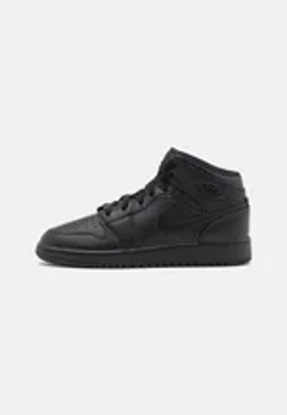 Jordan AIR 1 MID UNISEX - Chaussures de basket - black/noir - ZALANDO.FR