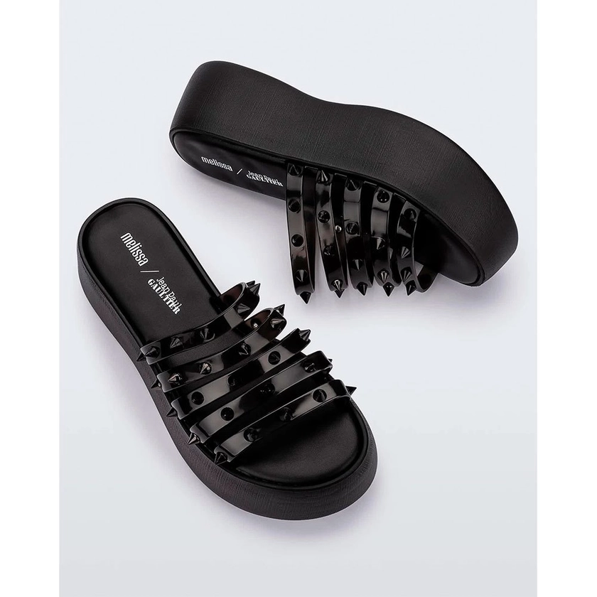 Melissa Becky Punk Love + Jean Paul Gaultier Platform Sandals Black| Dressinn