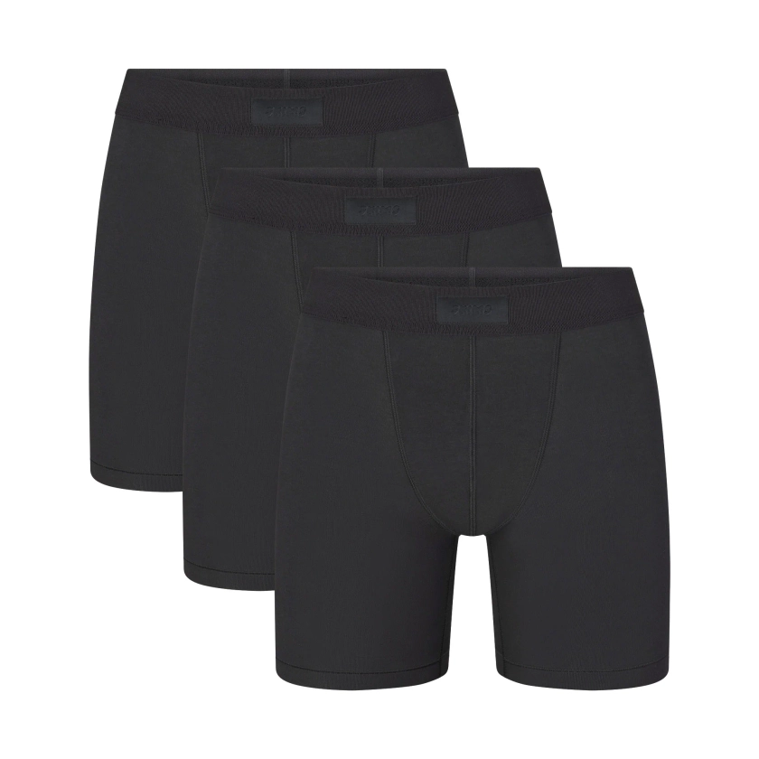 SKIMS COTTON MENS 5" BOXER BRIEF 3-PACK | ONYX