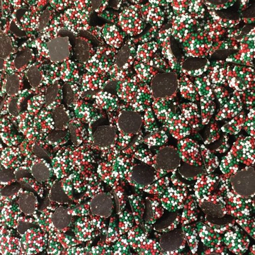 Chocolate Nonpariels Miniature Christmas