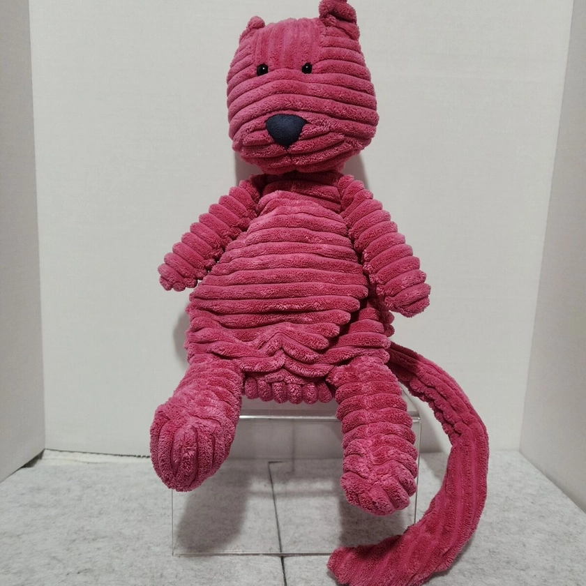 Jellycat London Pink Cordy Roy Cat 16&#034; Plush Stuffed Animal Toy Corduroy