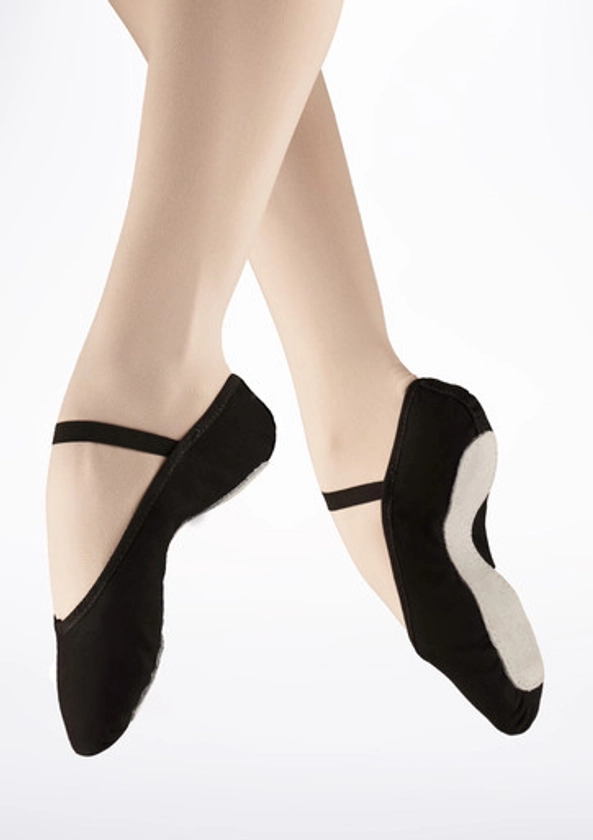 So Danca Full Sole Black Canvas Ballet Shoe