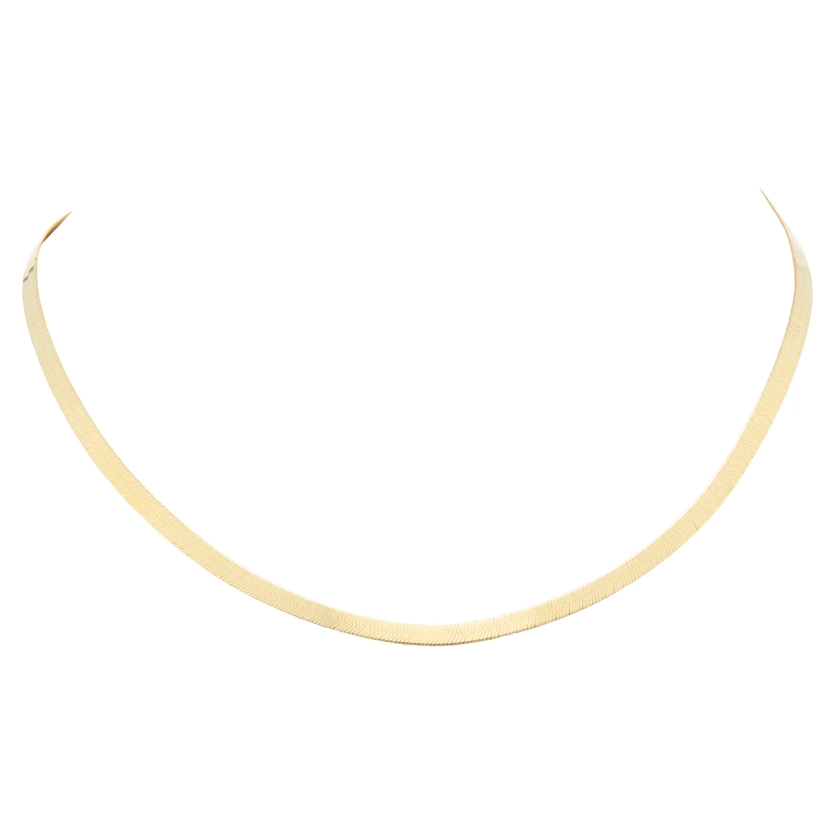 18ct Yellow Gold Thin Herringbone Chain