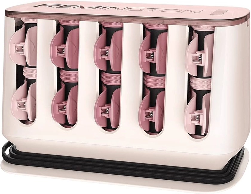 Remington PROluxe Heated Hair Rollers (OPTIheat Technology, 90 Second Heat Up, Sets Curls in 5 Minutes, 20 Velvet Flocked Rollers - 8 Medium 25mm and 12 Large 32mm) H9100