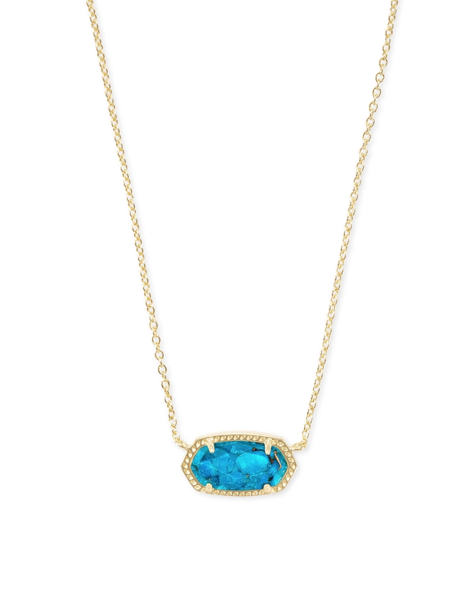 Elisa Gold Pendant Necklace in Bronze Veined Turquoise Magnesite | Kendra Scott