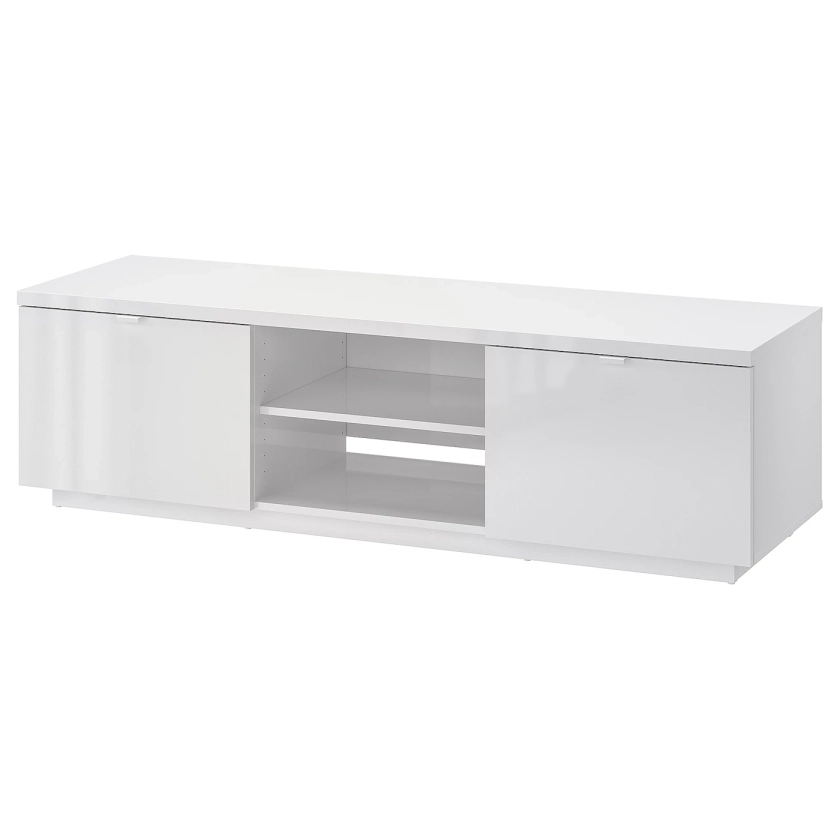 BYÅS Banc TV, brillant blanc, 160x42x45 cm - IKEA