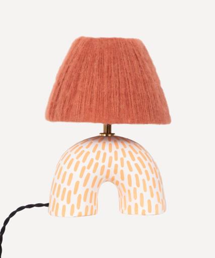 Orange Dash ‘Me’ Table Lamp with Matching Lampshade - Glassette