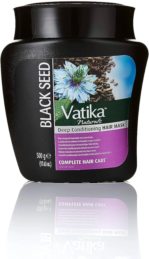 Amazon.com: Dabur Vatika Naturals Hair Mask - Deep Conditioning Revitalizer with Natural Ingredients - Enhances Hair Texture & Shine - Promotes Strong, Silky, and Manageable Hair - Enriched with Blackseed (500g) : Beauty & Personal Care