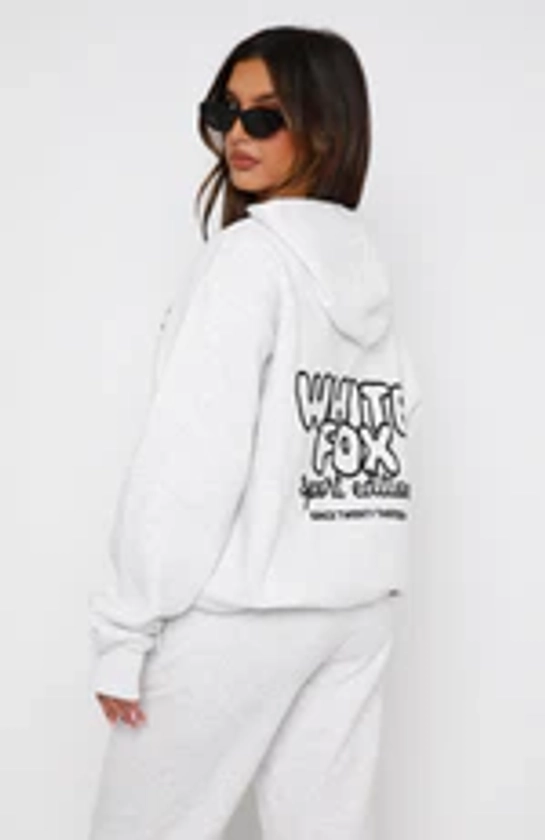 Sport Edition Oversized Hoodie Grey Marle