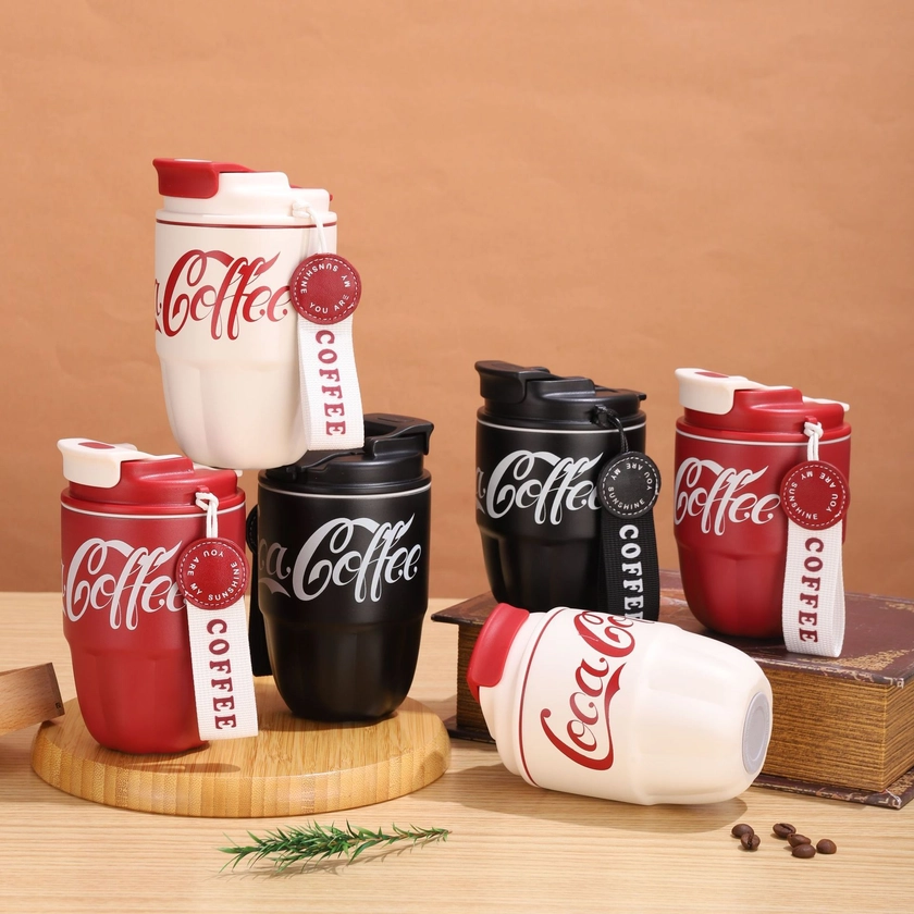 1pc, Travel Mug, 260ml/320ml Stainless Steel Coffee Cups, Vacuum Insulated Water Cups, Portable Travel Drinkware, Gifts