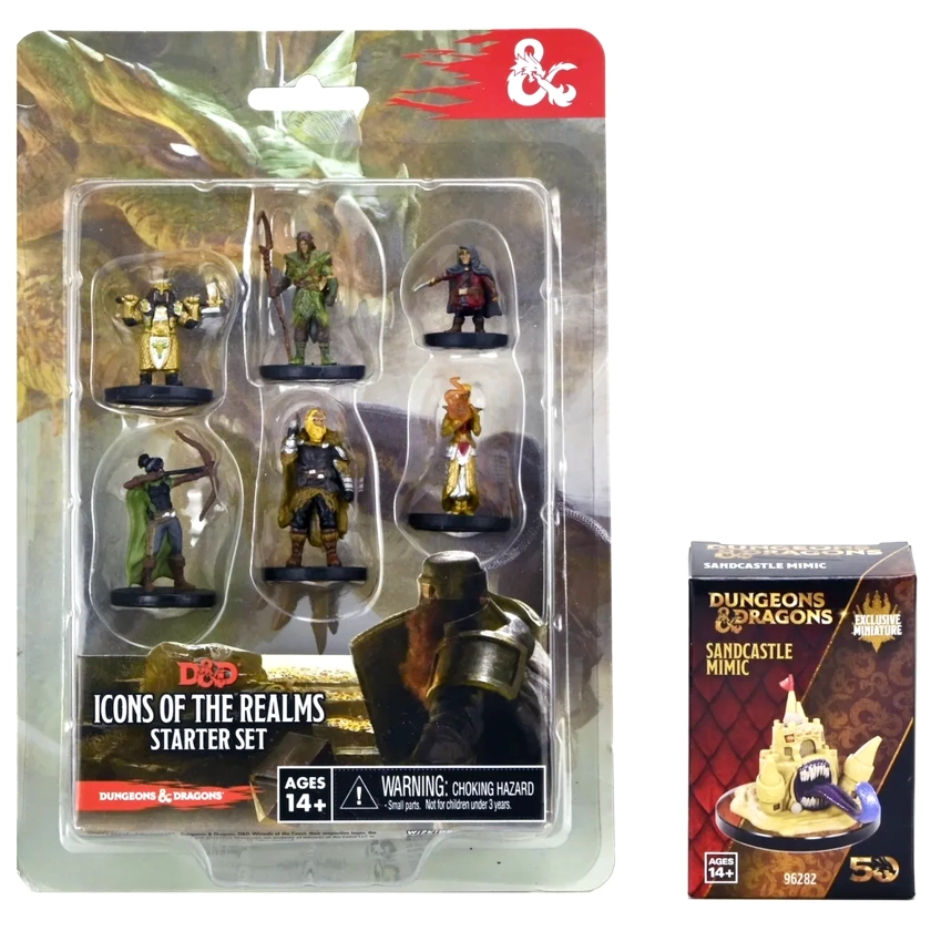 Dungeons & Dragons: Icons of the Realms Miniatures Starter Bundle (Walmart Exclusive)