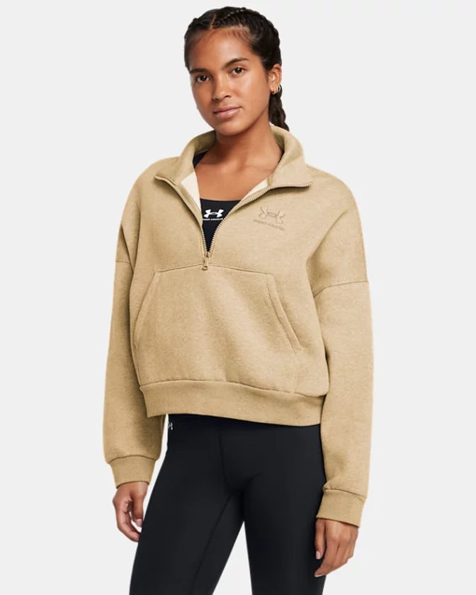 Under Armour Women's UA Icon Fleece Oversized ½ Zip