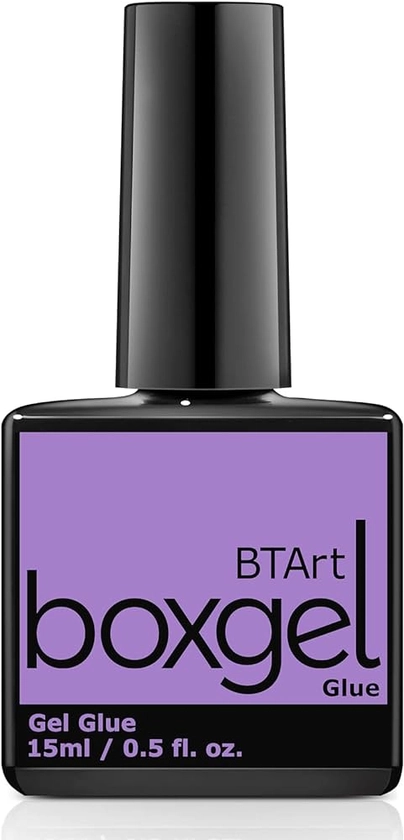 BTArtbox Gel Nail Glue 15 ML 4 In 1 Super Strong UV Nail Glue For Acrylic Nail Tips, Long Lasting Gel Glue For Transparente Fake Nails for More Than 28 Days, UV/LED Lamp Cure Needed