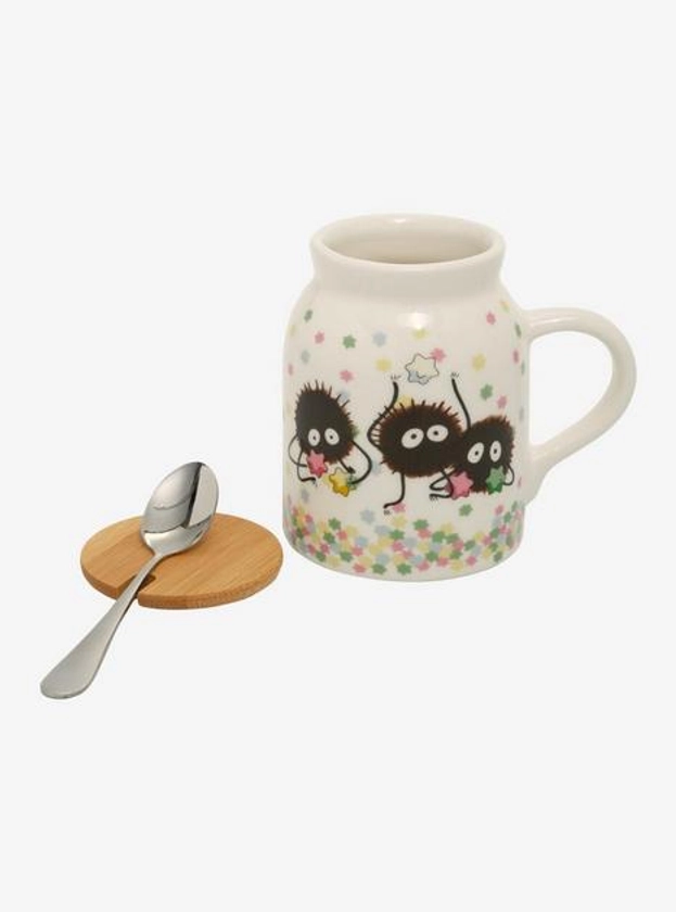 Studio Ghibli® Spirited Away Soot Sprites Lidded Mug With Spoon | Hot Topic