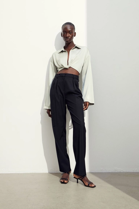 Tapered trousers - Black - Ladies | H&M GB