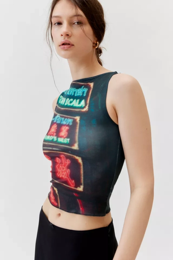 Street Lights Photoreal Cropped Tank Top