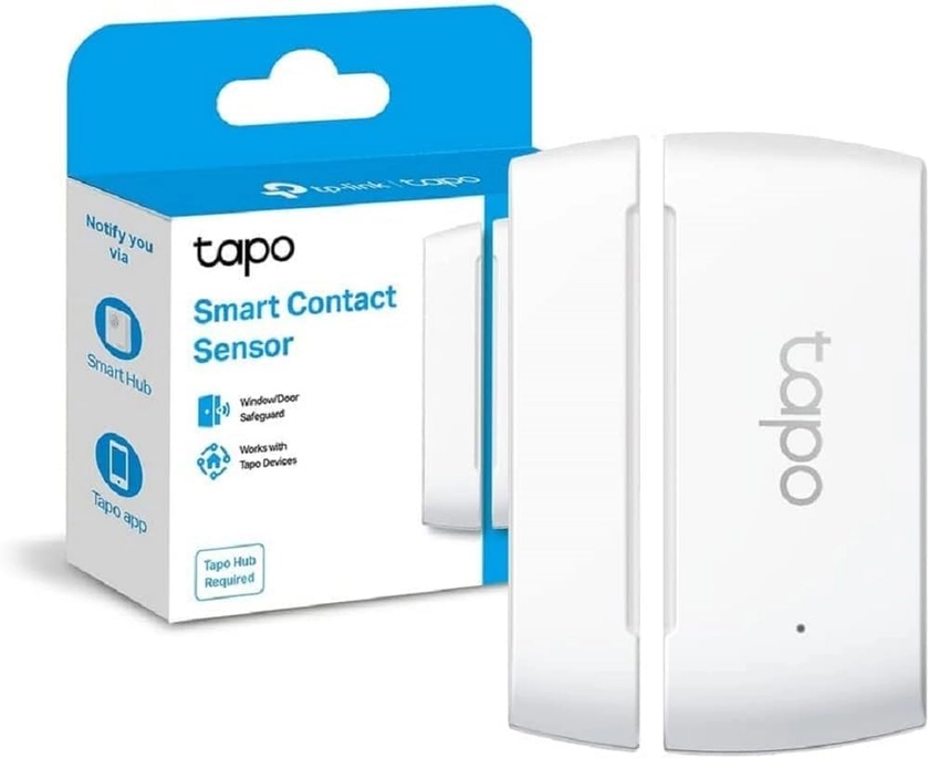 Tapo Détecteur de mouvement intelligent Tapo T110, pour la sécurité des fenêtres/portes, durée de vie de la batterie de 1 an et plus, notification d'application instantanée, Tapo Hub requis