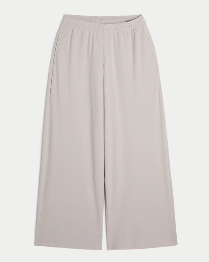 Women's Gilly Hicks Cozy Waffle Wide-Leg Pants | Women's Sleepwear & Loungewear | HollisterCo.com