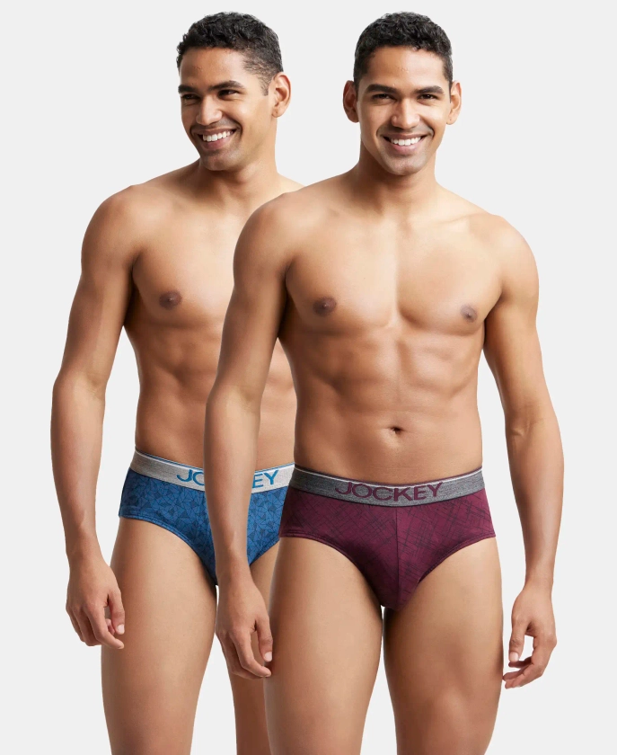 Buy Super Combed Cotton Printed Brief with Ultrasoft Waistband - Assorted (Pack of 2) MC09 | Jockey India