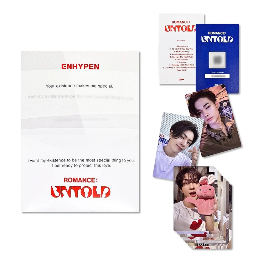 ENHYPEN - 2nd full album [ROMANCE : UNTOLD] (Weverse Albums ver.) Package + QR Card + Photocard + 2 Pin Badges + 4 Extra Photocards