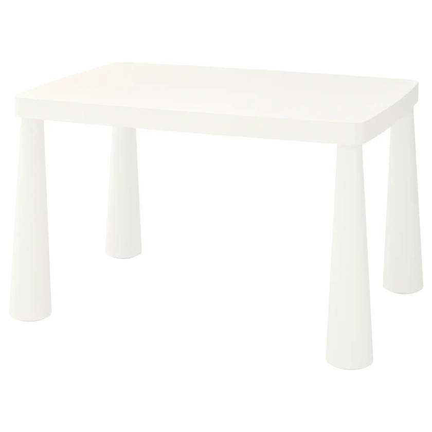 MAMMUT Children's table, in/outdoor white, 77x55 cm - IKEA