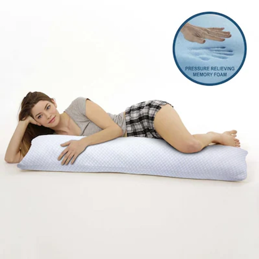 Arctic Sleep Body Medium Gel Memory Foam Bed Pillow in the Bed Pillows department at Lowes.com