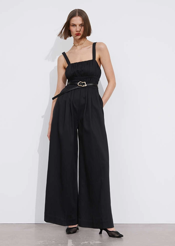 Wide Sleeveless Jumpsuit - Black - & Other Stories NL