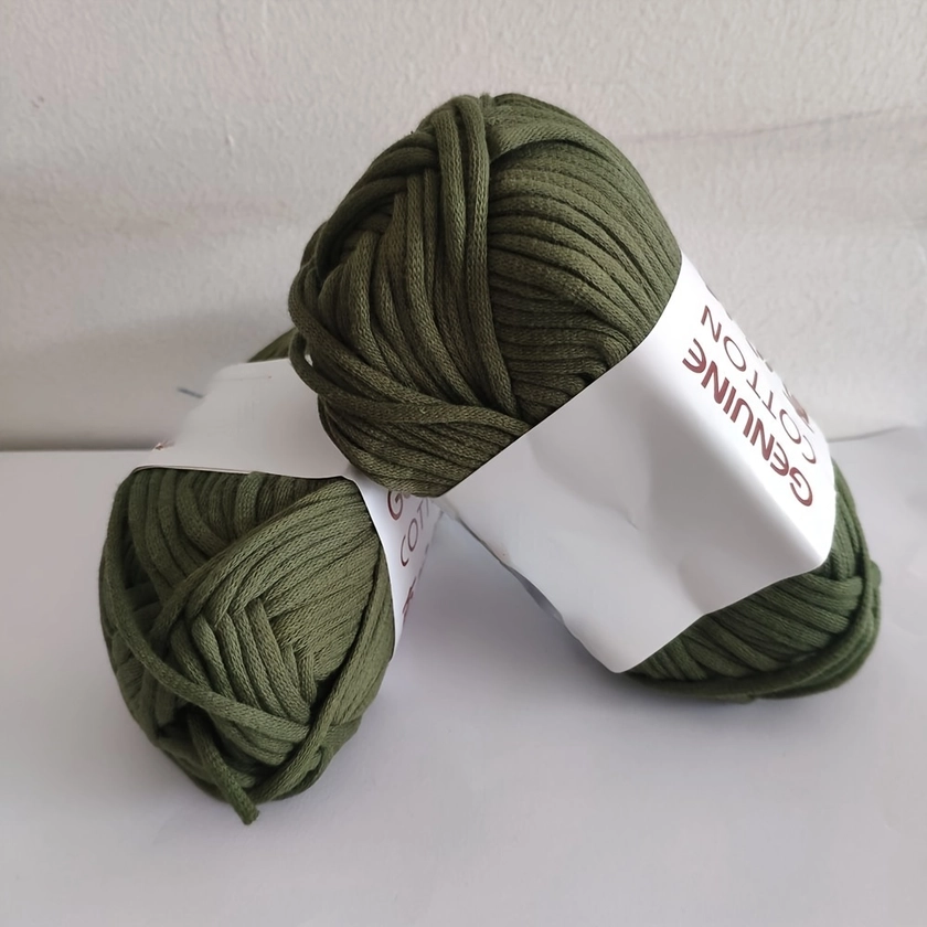 2pcs Heart Filling Cotton Hand Woven Genuine Cotton Coarse Wool Yarn Ball Crochet DIY Fabric Thread For Crocheting And Knitting, Mat, Cushion, Slipper