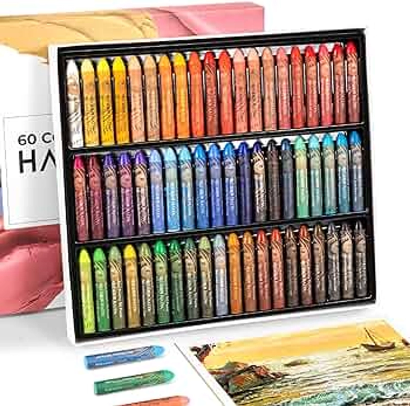 Paul Rubens Pastelli ad olio, 60 colori per artisti morbidi pastelli ad olio vibranti e cremosi, forniture d'arte per artisti, principianti, studenti, bambini pittura artistica disegno
