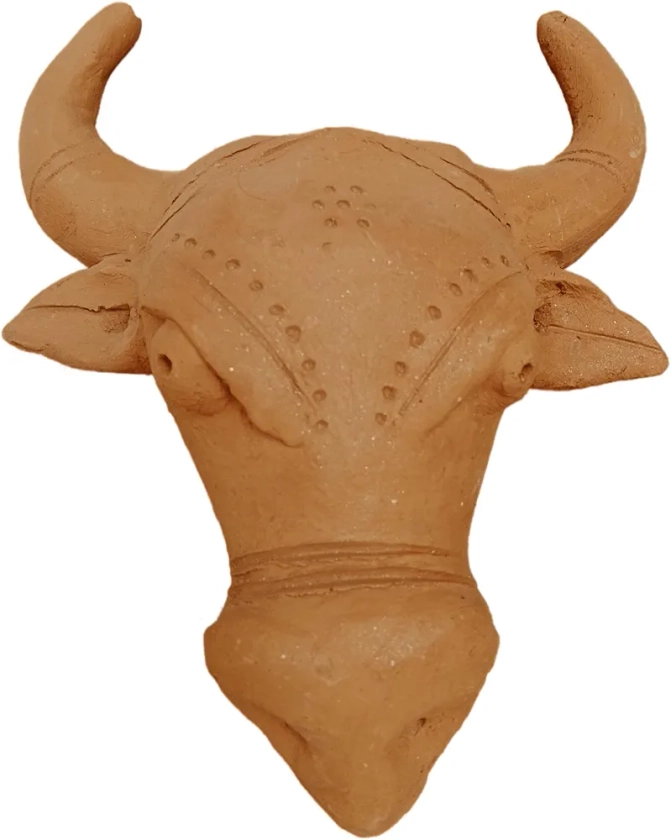 Buy RUKDA Terracotta Clay Wall Hanging Showpiece Bull Face Statue Handcrafted Home Décor Mitti Idol & Figurine from Rajasthan 18x15x7 cm Online at Low Prices in India - Amazon.in