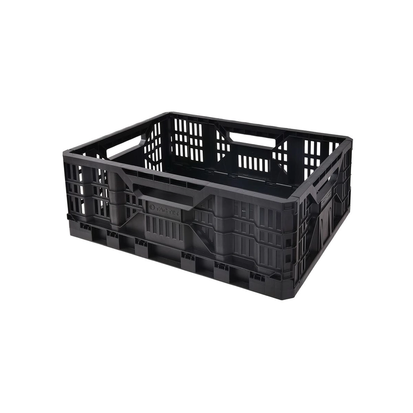 Tactix 25L Black Collapsible Crate - 25L