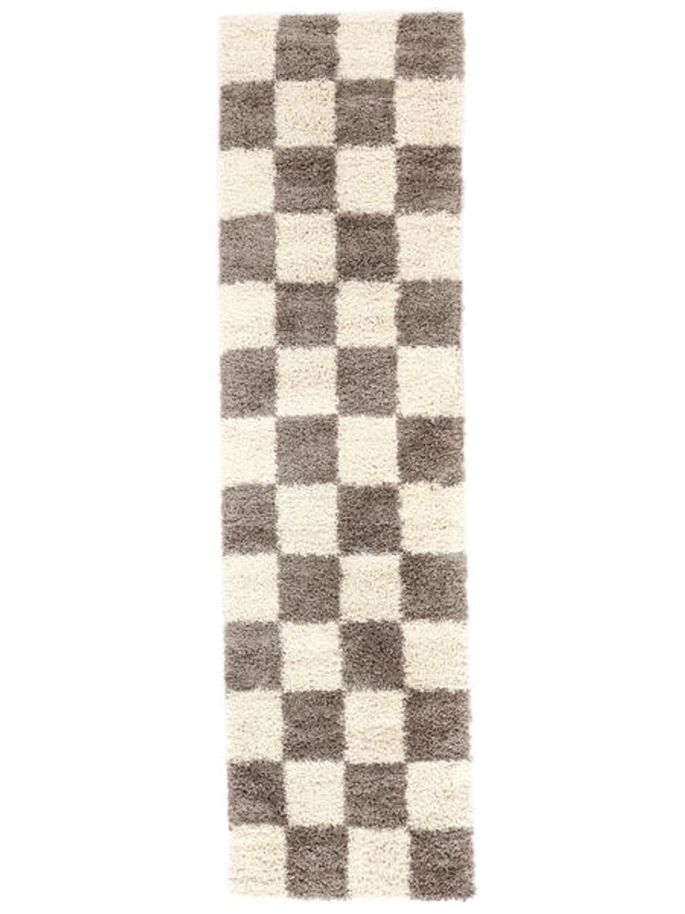 Rugvista Essential - Chessie - Greige / Blanc Écru, De passage 80 x 300 cm Tapis - Rugvista