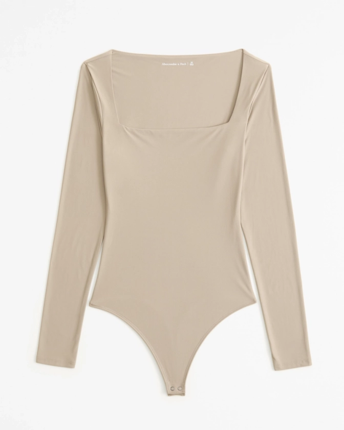 Women's Soft Matte Seamless Long-Sleeve Squareneck Bodysuit | Women's Tops | Abercrombie.com