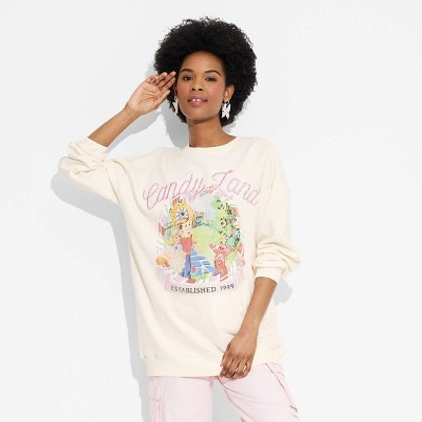 Women's Candy Land Graphic Sweatshirt - Ivory L