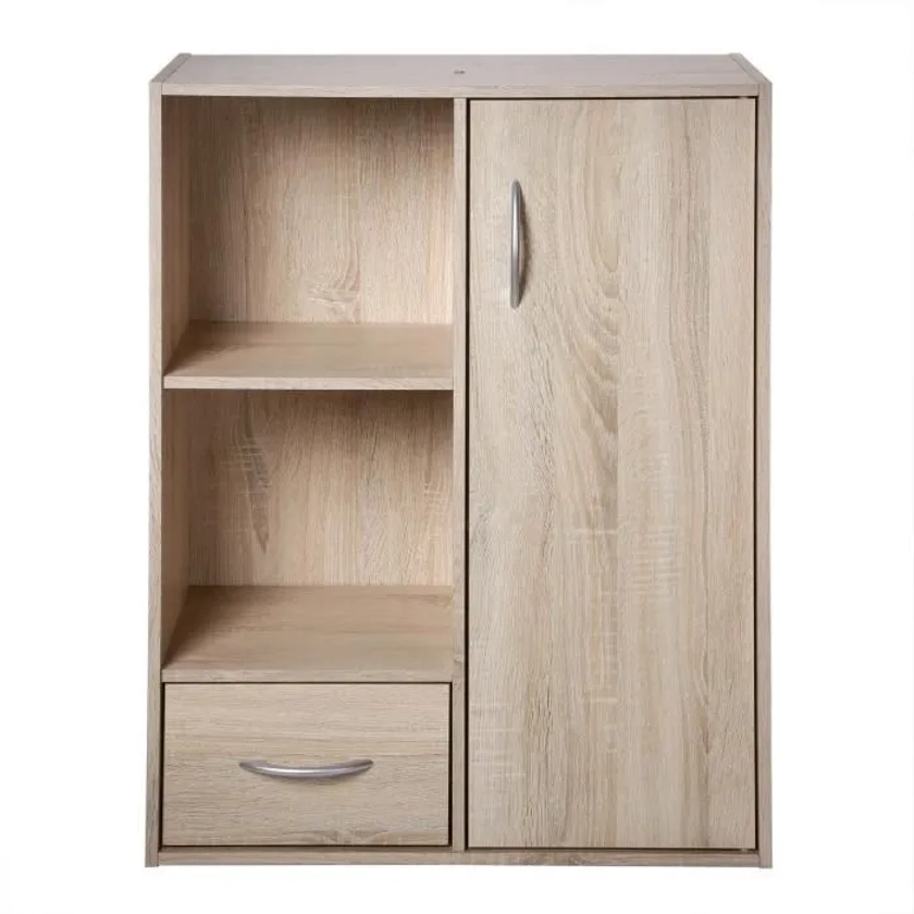 COMPO Meuble de rangement contemporain coloris chêne - L 62 cm