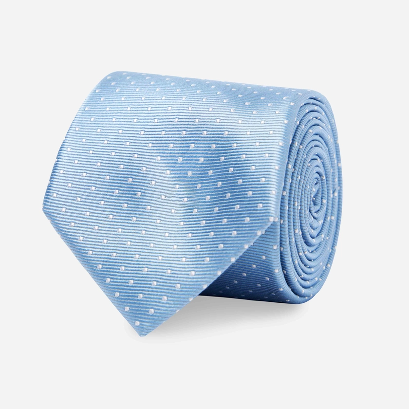 Mini Dots Slate Blue Tie | Silk Ties | Tie Bar