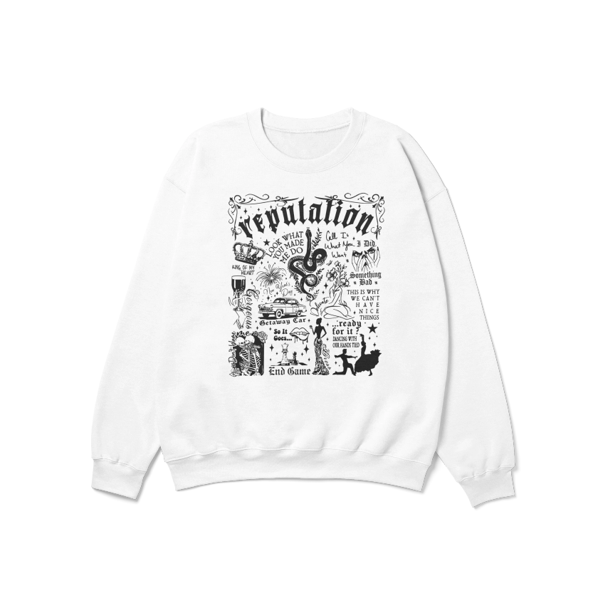 Reputation Album Lyrics Taylor Swift Crewneck Sweatshirt