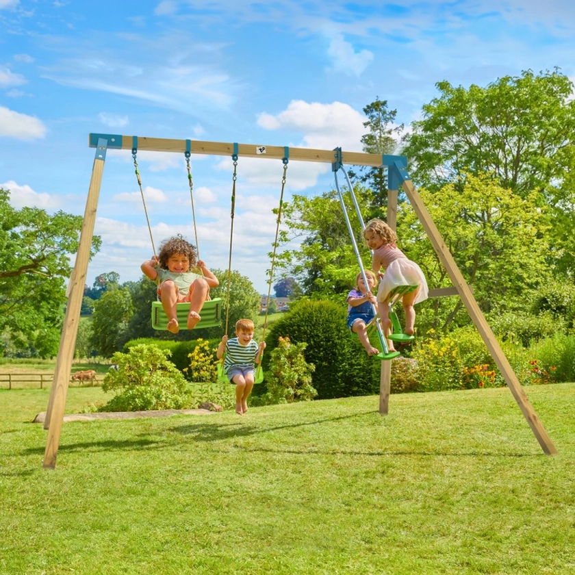 Balançoire en Bois avec 3 Agrès