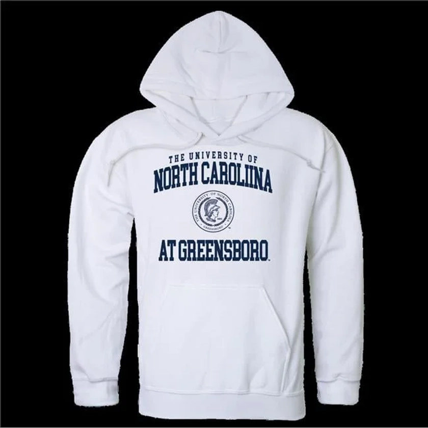 University of North Carolina Greensboro Spartans Seal Hoodie, White - Large