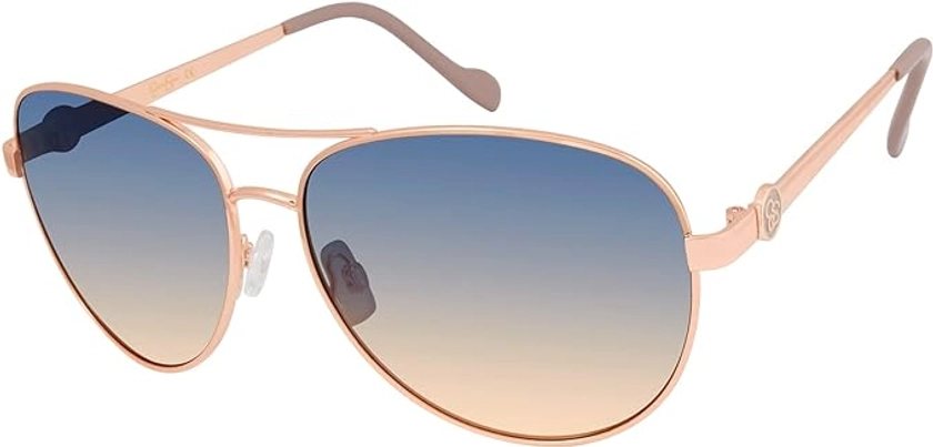 Amazon.com: Jessica Simpson Women's J5596 Classic Metal Aviator Pilot Sunglasses with UV400 Protection - Glamorous Sunglasses for Women, 60mm : Clothing, Shoes & Jewelry